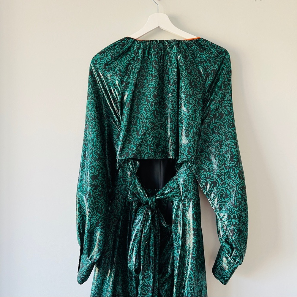 Diane von Furstenberg Spring 2018 Paisley Print Silk Blend Dress Size 12​​ - Picture 10 of 11